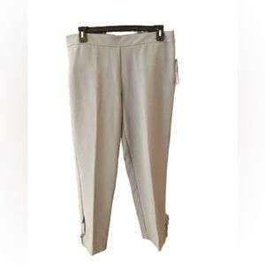 Nine Eight New York 4-way stretch fabric elastic waist ruffled ankle pants, 14